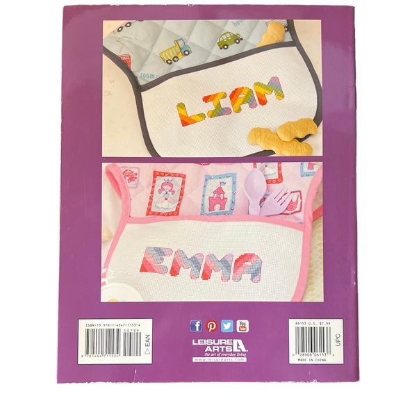 Cross stitch Baby Bibs book leisure arts - Picture 2 of 3